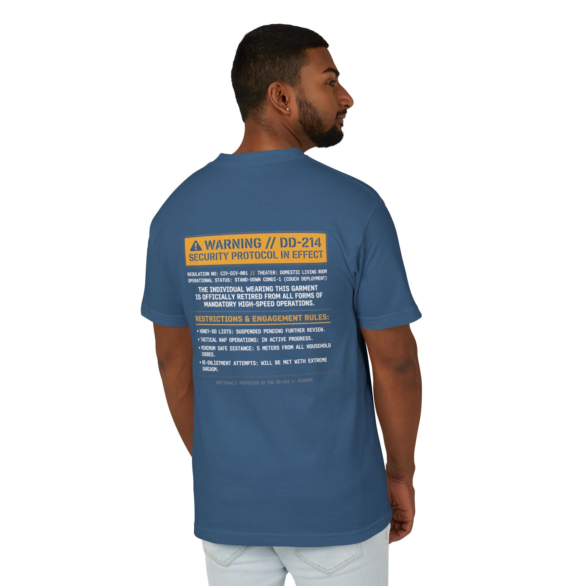 The "DD-214 Security Protocol" Heavyweight Tee