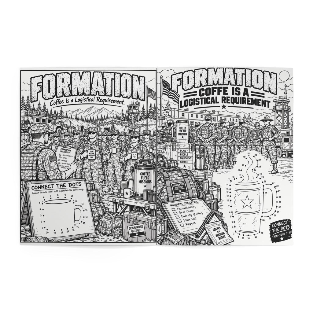 Disgruntled Outpost Field Problems coloring and activity book interior preview 3