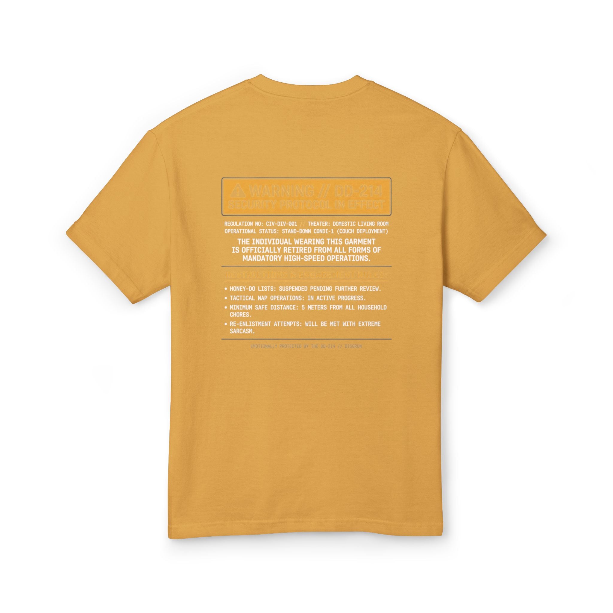 The "DD-214 Security Protocol" Heavyweight Tee