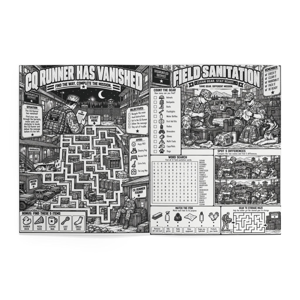 Disgruntled Outpost Field Problems coloring and activity book interior preview 7