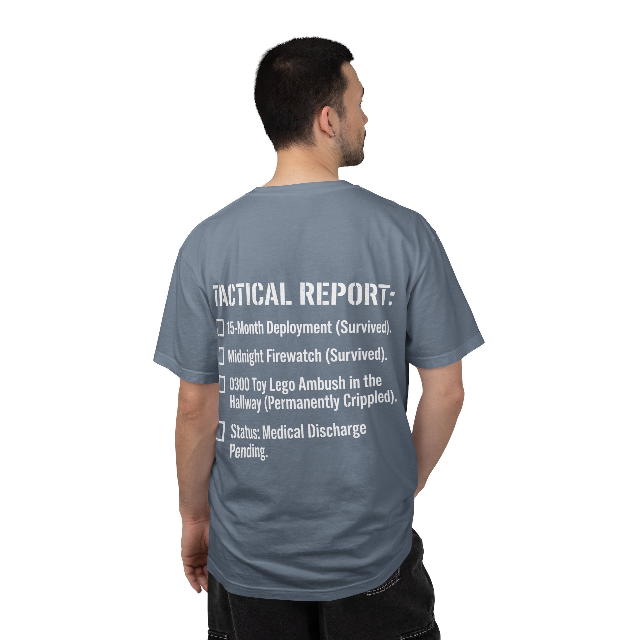 0300 Toy Lego Ambush Survivor Heavyweight Tee — Tactical Report Series