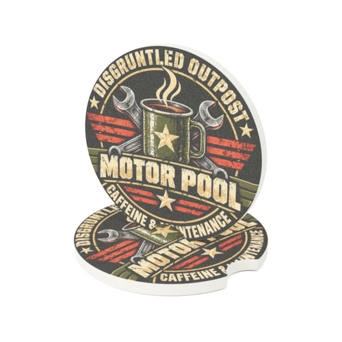 Motor Pool soapstone car coaster top view