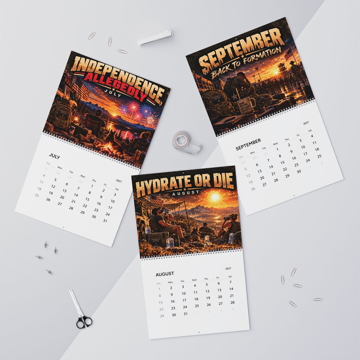 Disgruntled Outpost 2027 Field Calendar mockup view 5