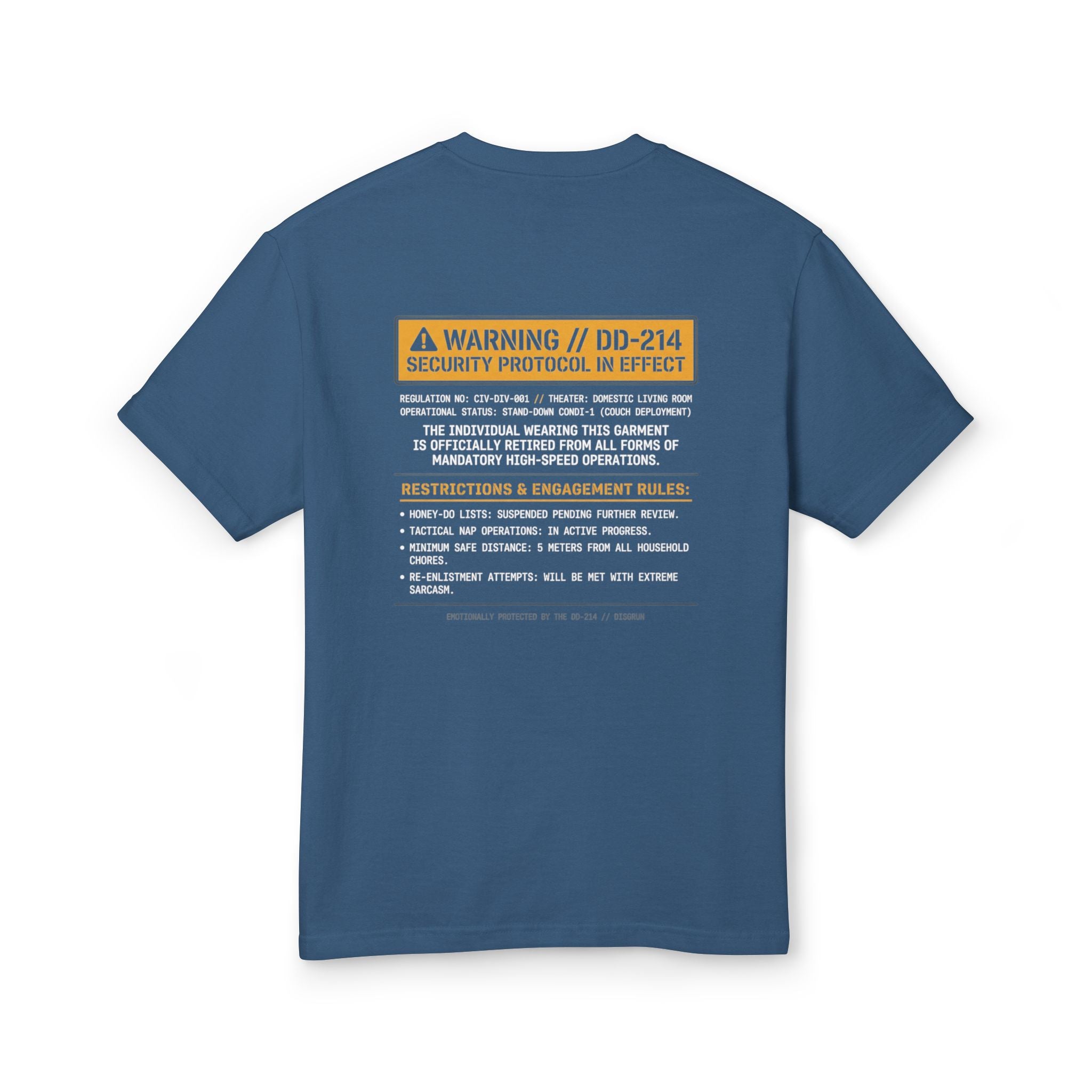 The "DD-214 Security Protocol" Heavyweight Tee