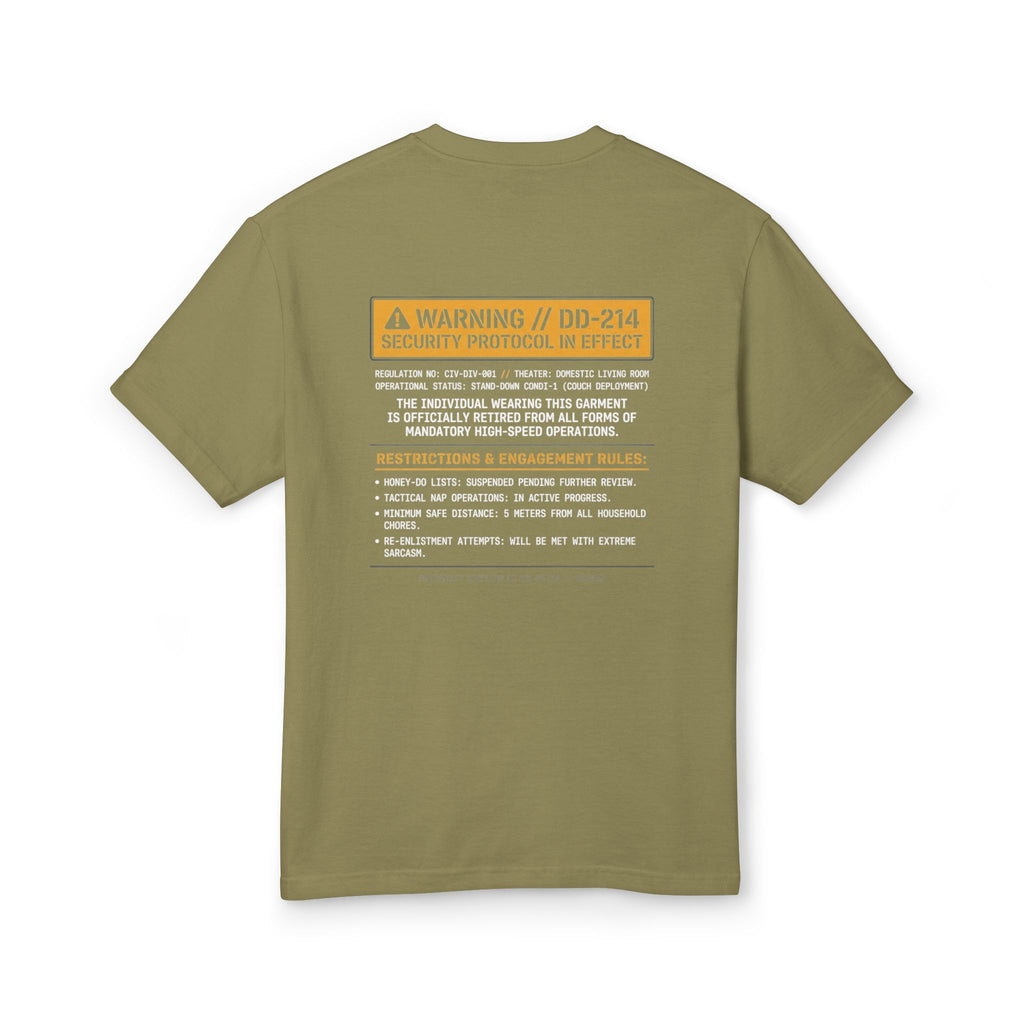 The "DD-214 Security Protocol" Heavyweight Tee