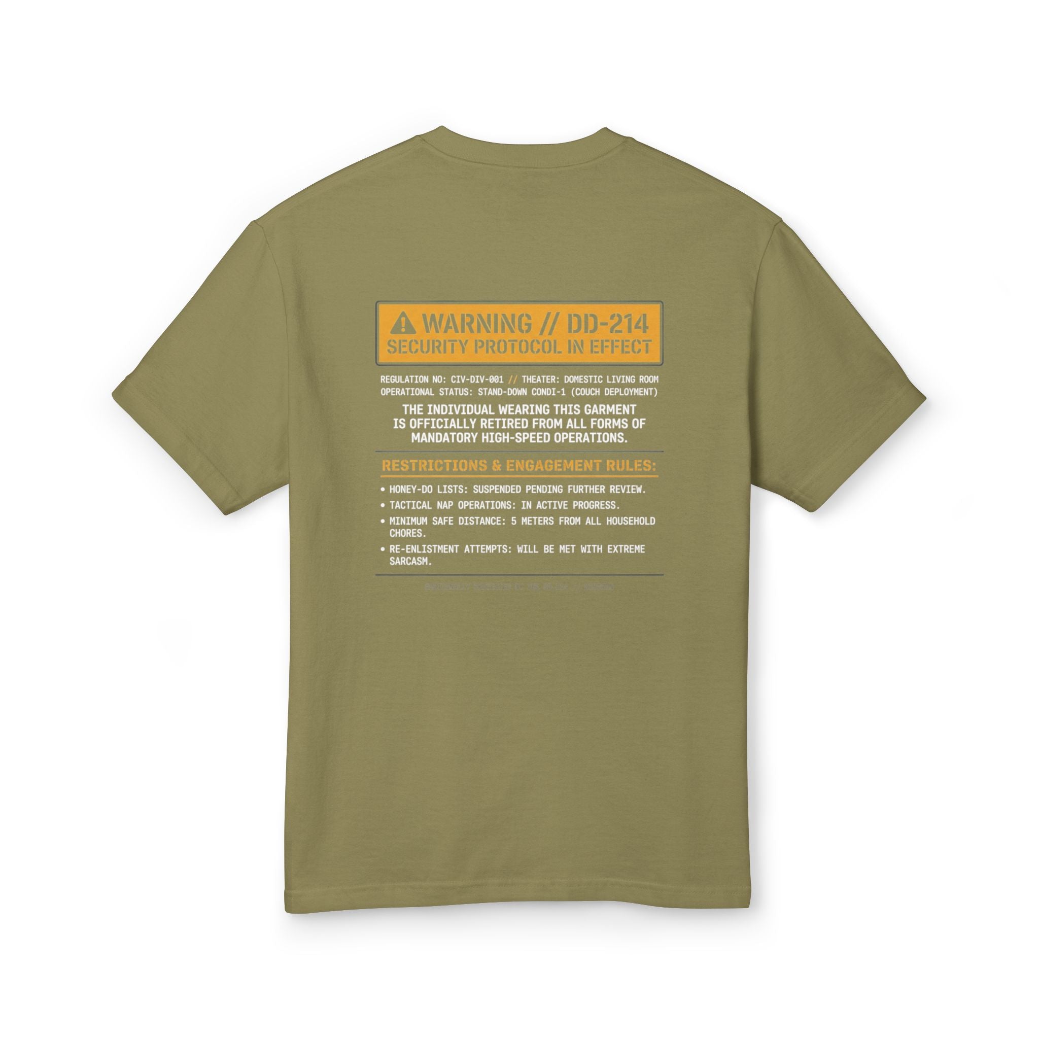 The "DD-214 Security Protocol" Heavyweight Tee