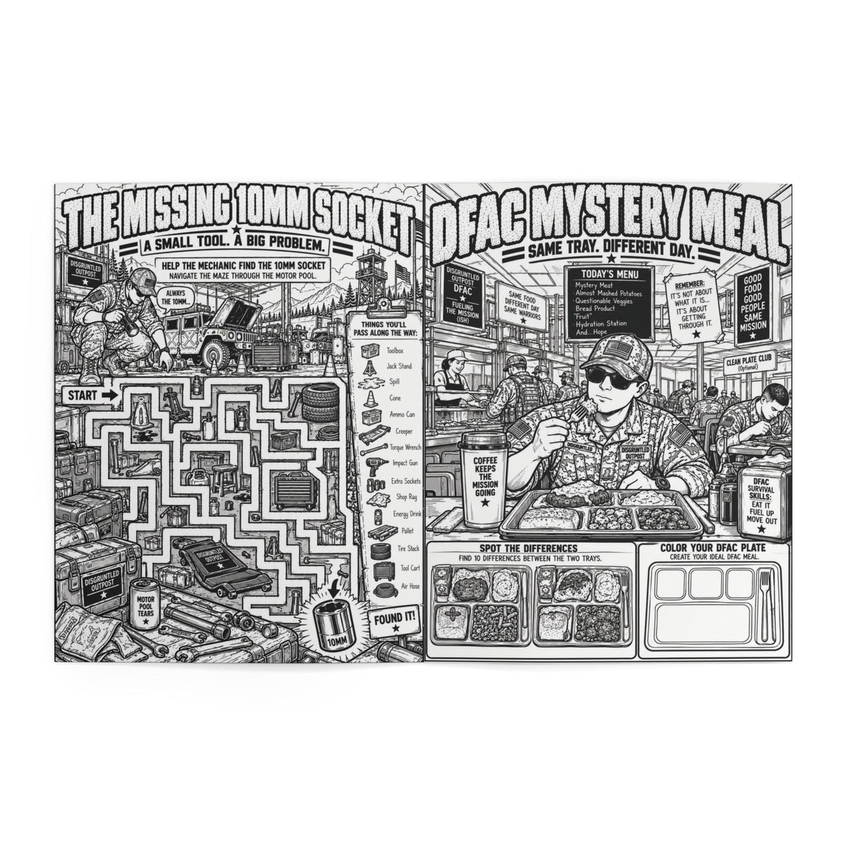 Disgruntled Outpost Field Problems coloring and activity book interior preview 5