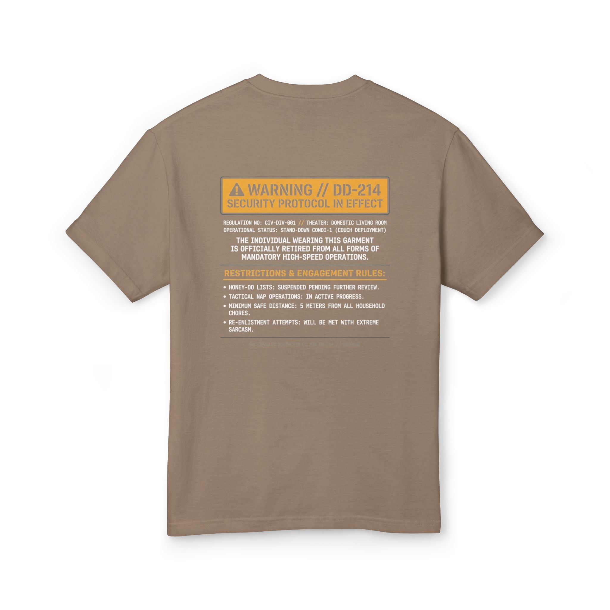 The "DD-214 Security Protocol" Heavyweight Tee
