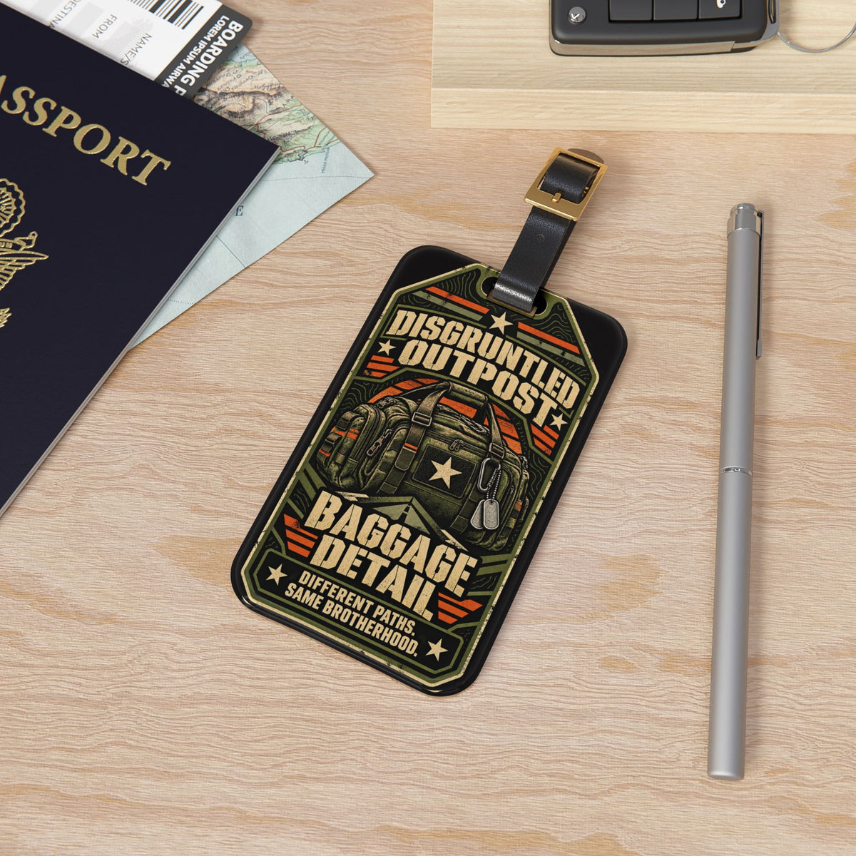 Baggage Detail luggage tag travel mockup