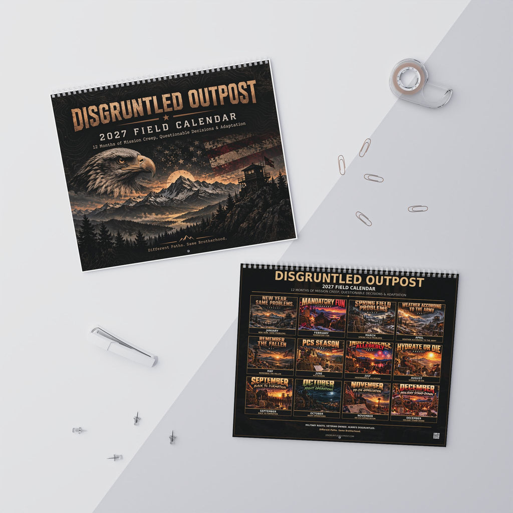 Disgruntled Outpost 2027 Field Calendar — 14" × 11.5"