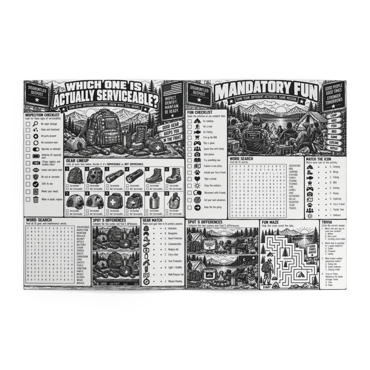 Disgruntled Outpost Field Problems coloring and activity book interior preview 11
