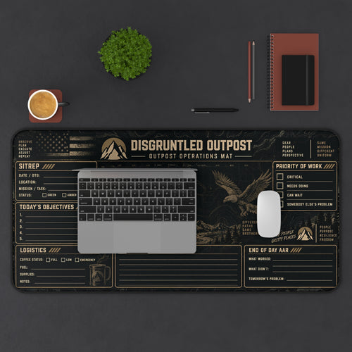 Disgruntled Outpost Operations Mat 32 by 16 inch desk mat