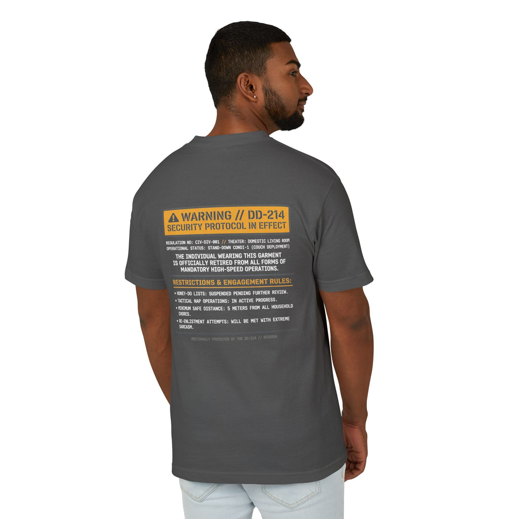 The "DD-214 Security Protocol" Heavyweight Tee