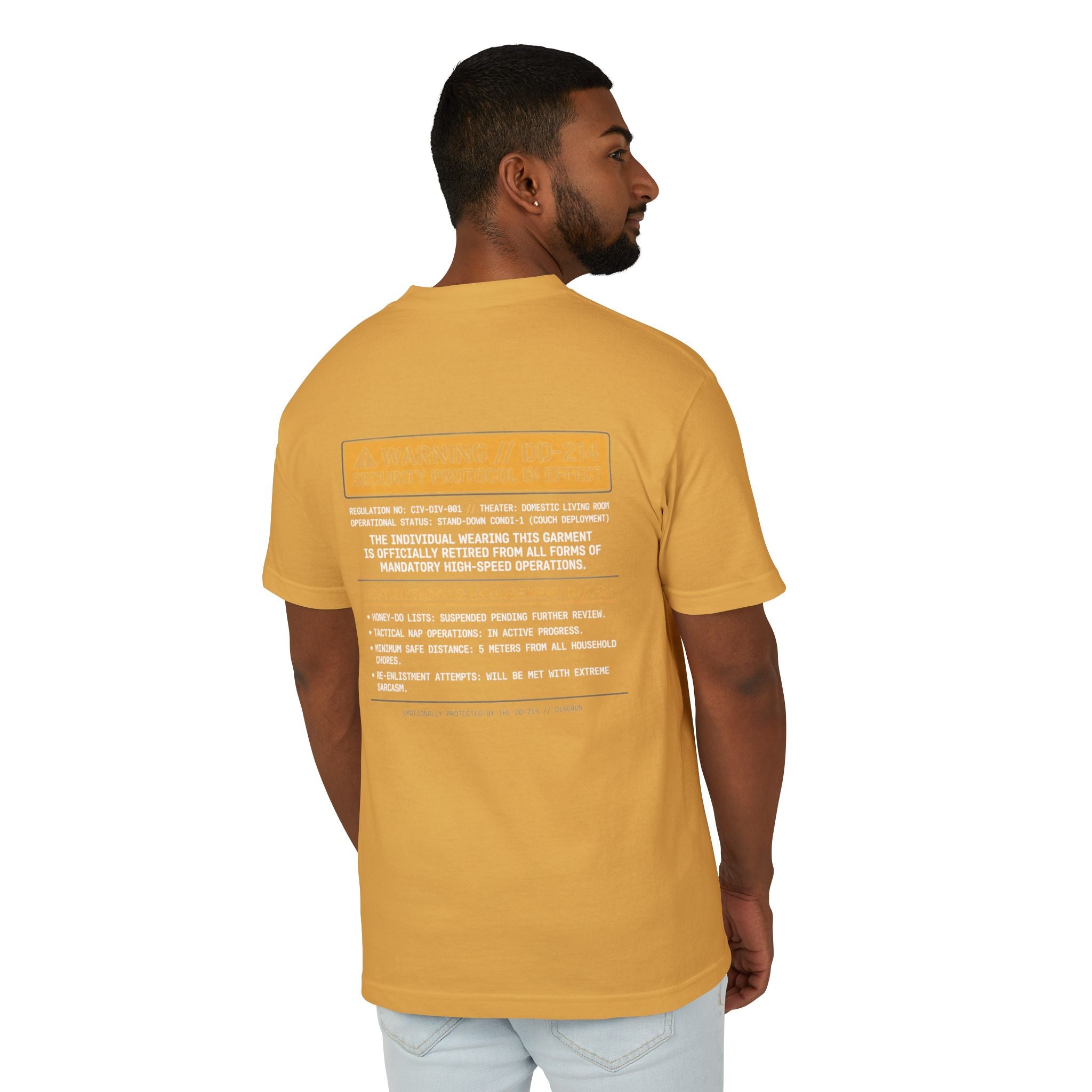 The "DD-214 Security Protocol" Heavyweight Tee