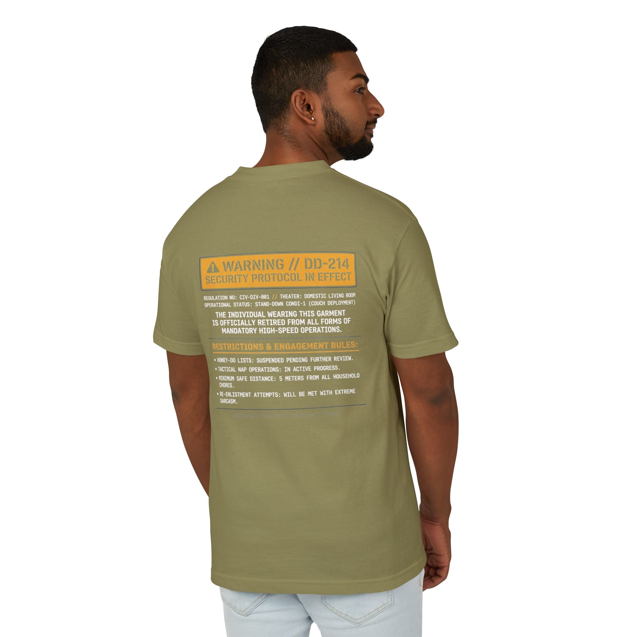 The "DD-214 Security Protocol" Heavyweight Tee