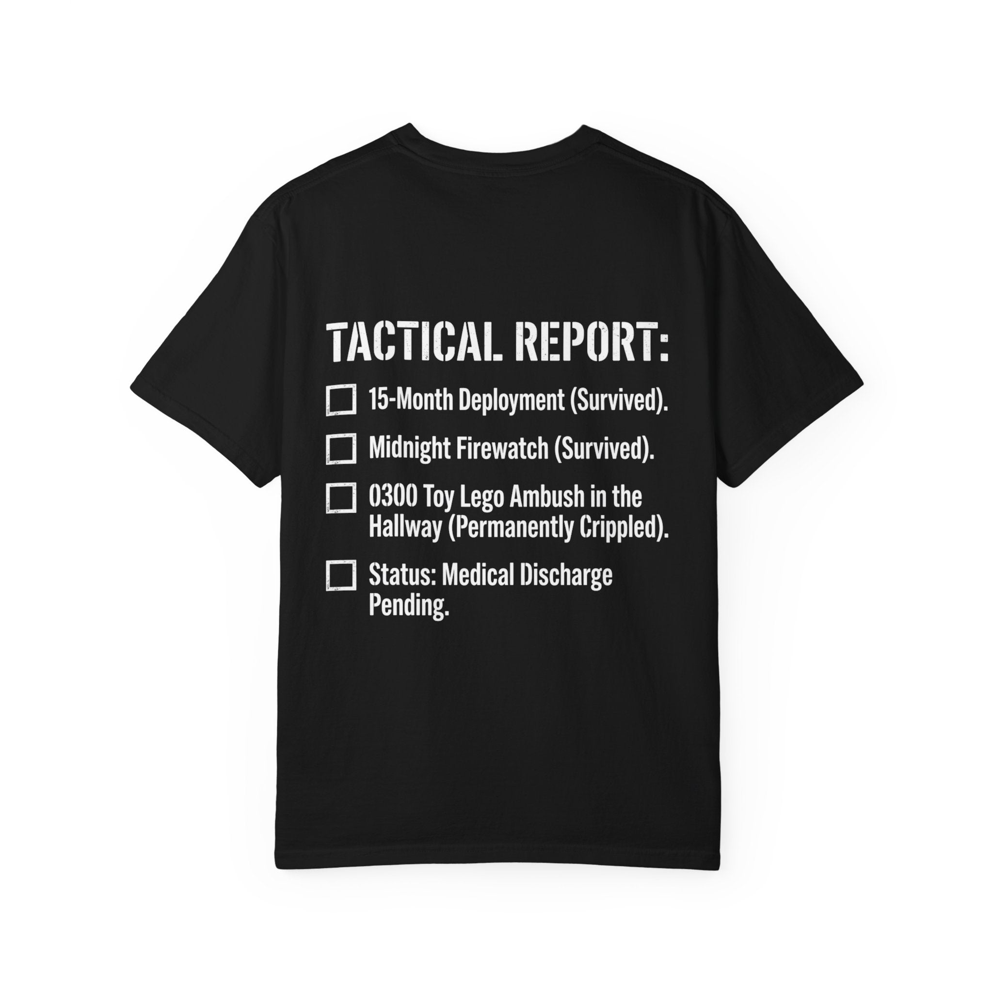 0300 Toy Lego Ambush Survivor Heavyweight Tee — Tactical Report Series