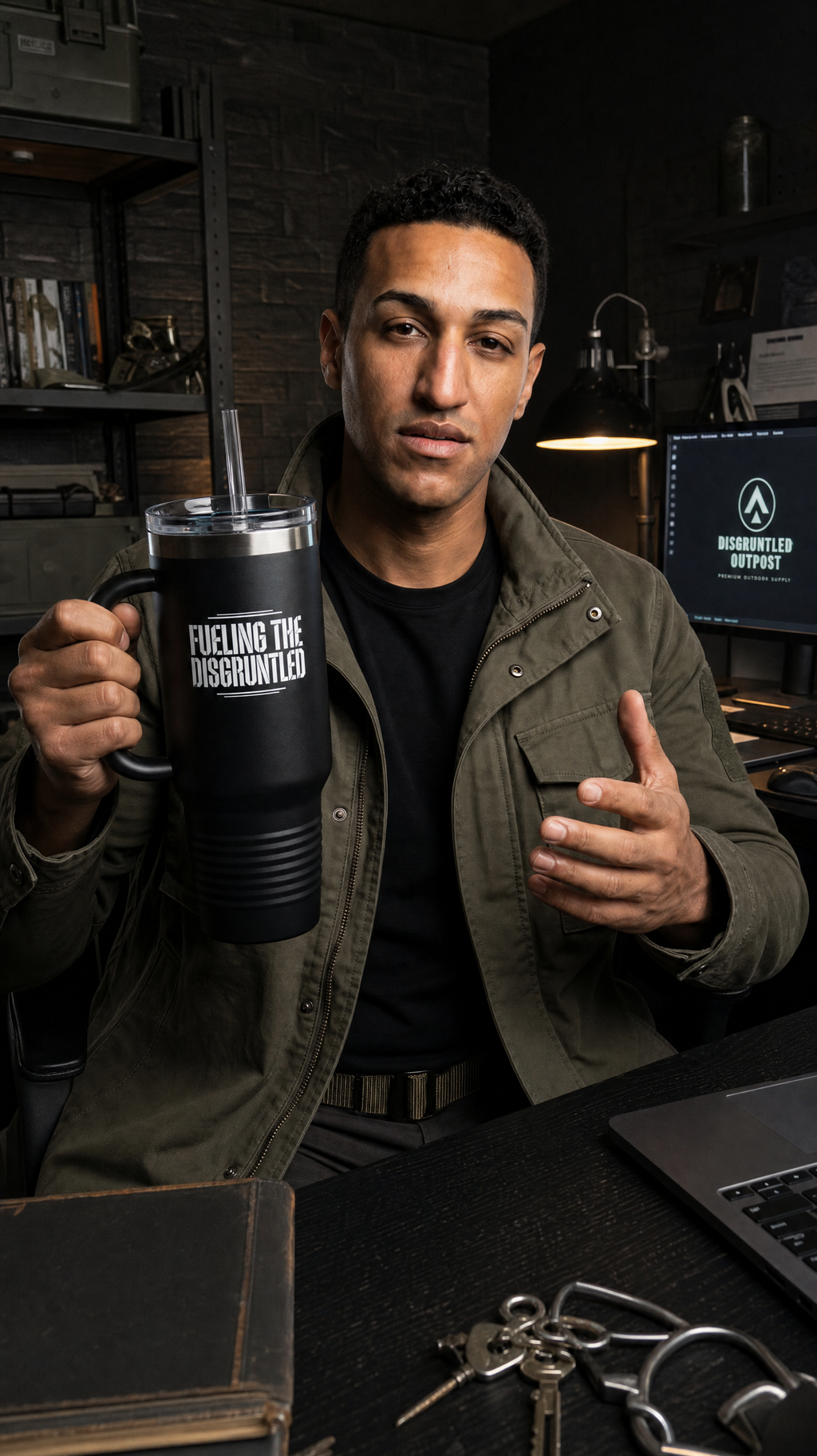 40oz Insulated Travel Mug — D.O. Outdoor Supply Tumbler with Handle