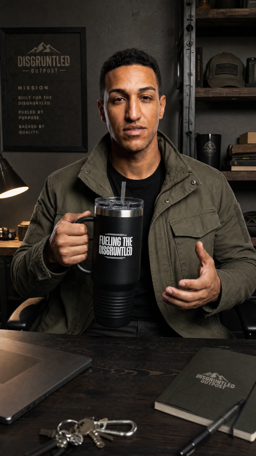 40oz Insulated Travel Mug — D.O. Outdoor Supply Tumbler with Handle