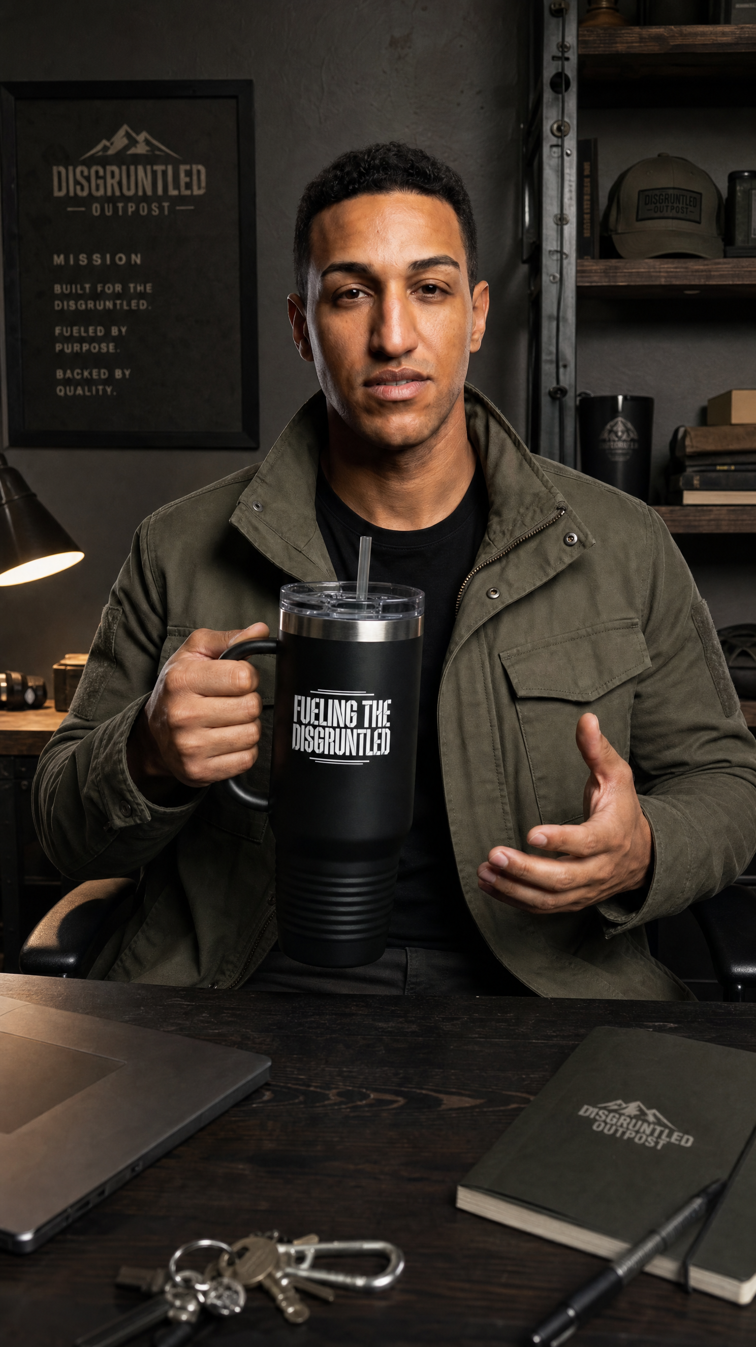 40oz Insulated Travel Mug — D.O. Outdoor Supply Tumbler with Handle