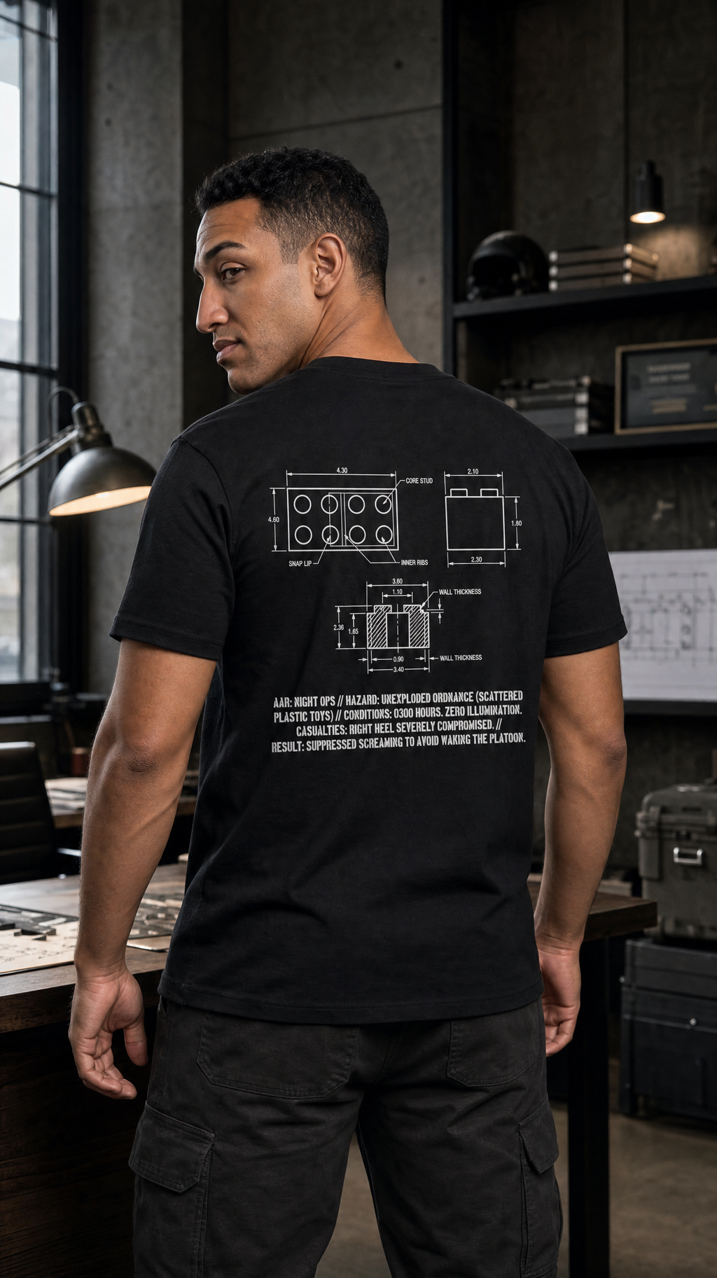 UXO Detected Technical Blueprint Tee